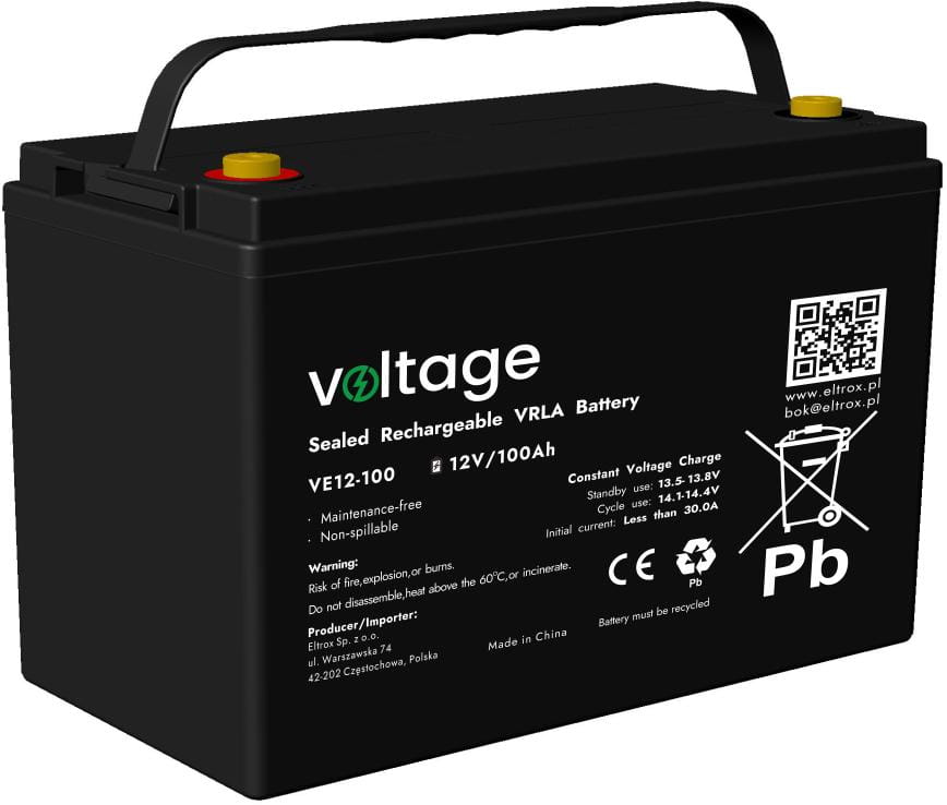 Akumulator AGM Voltage 12V 100Ah VE12-100 (Żywotność 6-9 lat)-1761792