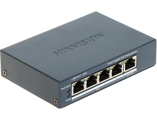 SWITCH POE DS-3E1505P-EI/M 4-PORTOWY Hikvision-1703671