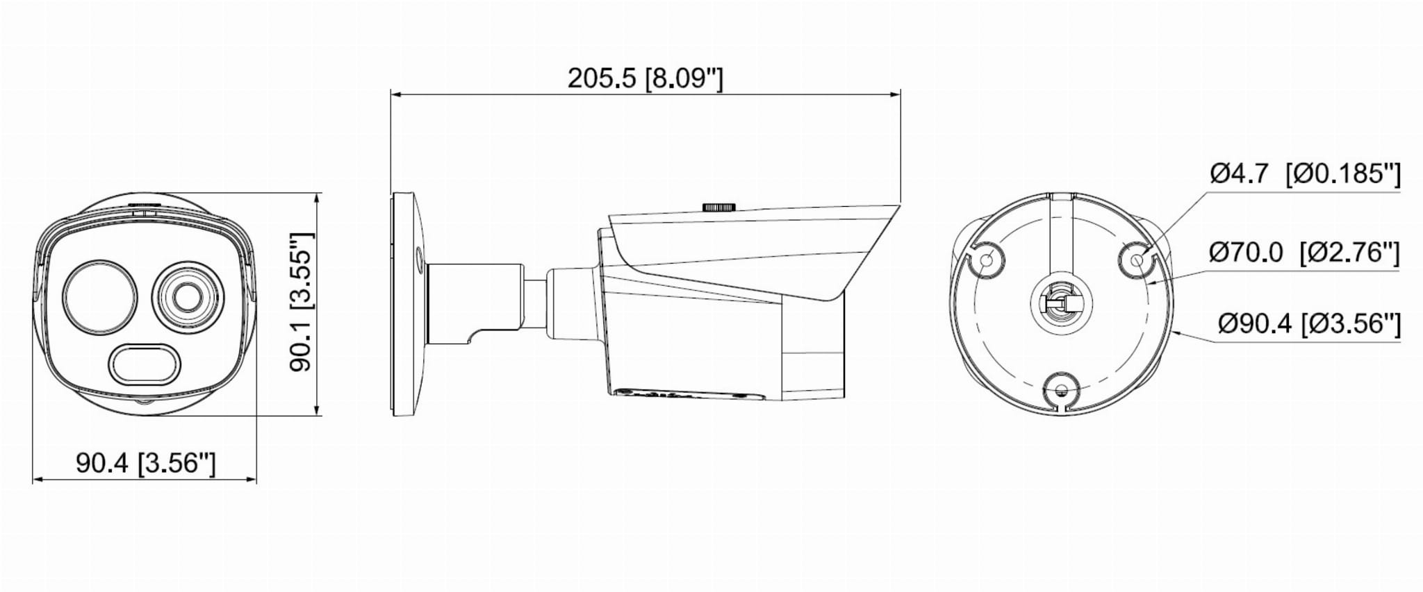 HYBRYDOWA KAMERA TERMOWIZYJNA IP TPC-BF1241-B3F4-DW-S8 3.5mm - 960p, 4mm - 4Mpx DAHUA-1771103