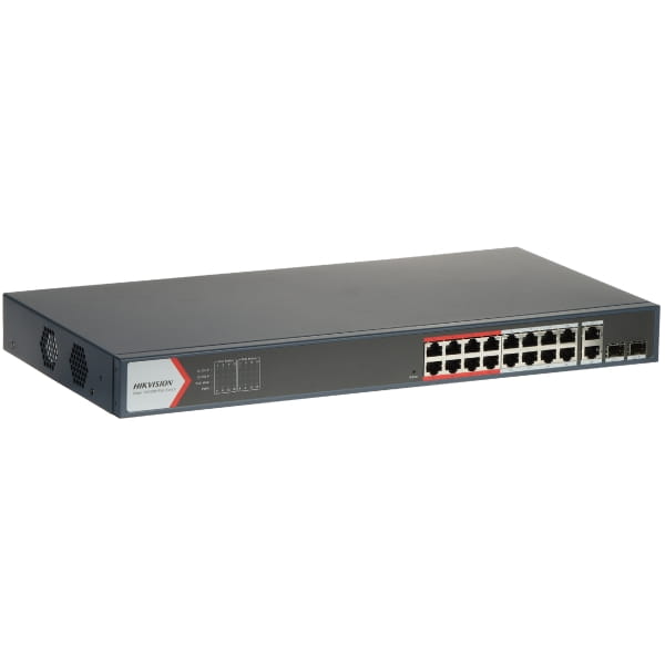 SWITCH POE DS-3E1318P-EI(B) 16-PORTOWY SFP Hikvision-1805140