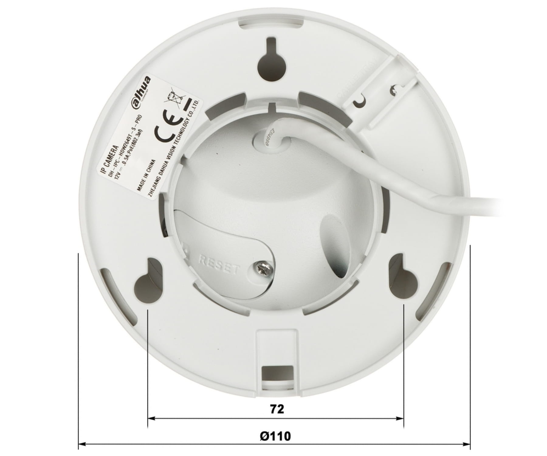 KAMERA IP IPC-HDW2649T-S-LED-0360B-PRO WizSense WizColor - 6Mpx 3.6mm DAHUA-1806043