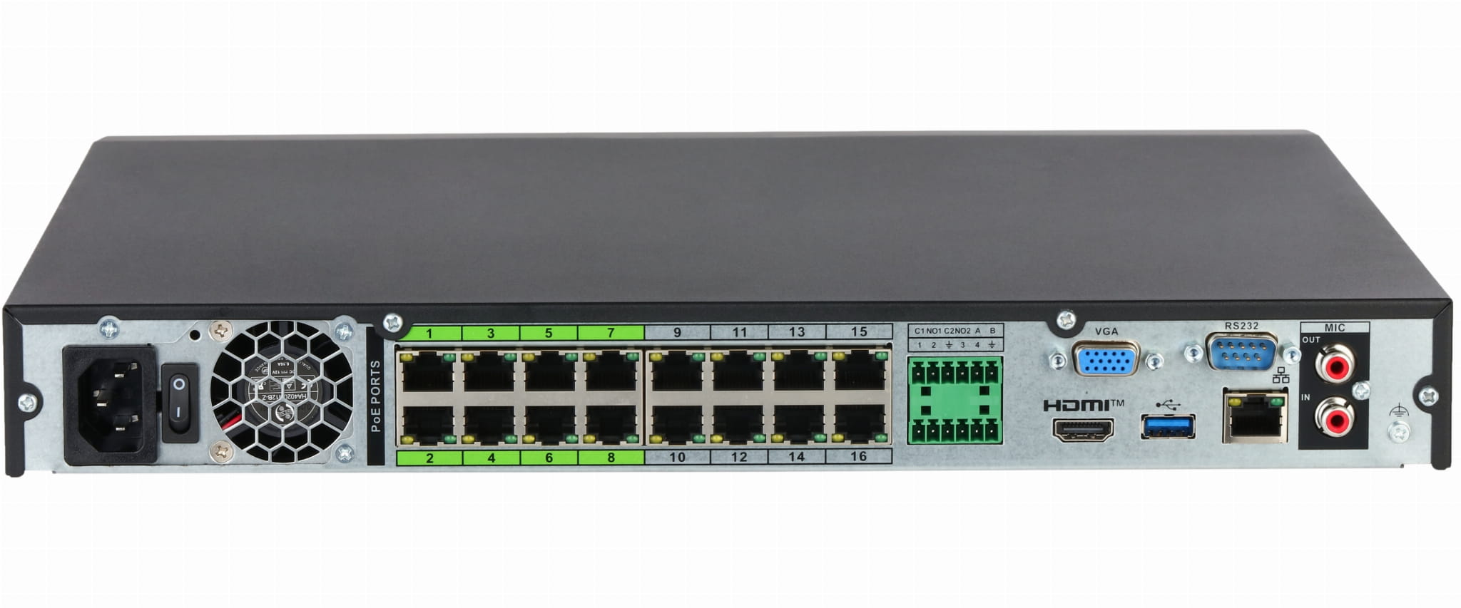 REJESTRATOR IP NVR5216-16P-EI2 16 KANAŁÓW, 16 PoE WizSense DAHUA-1815503