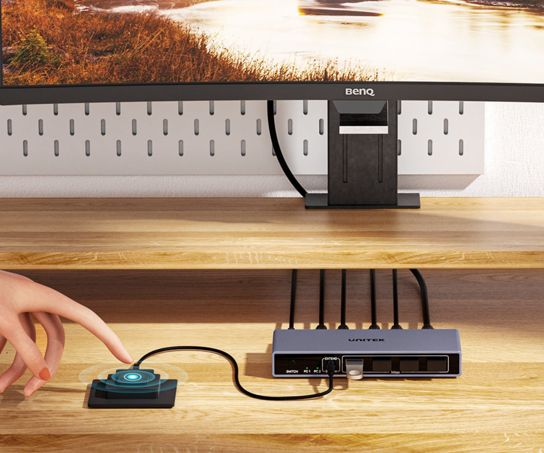 PRZEŁĄCZNIK HDMI + USB KVM V1309AGY01-EU 4K UHD UNITEK-1869707