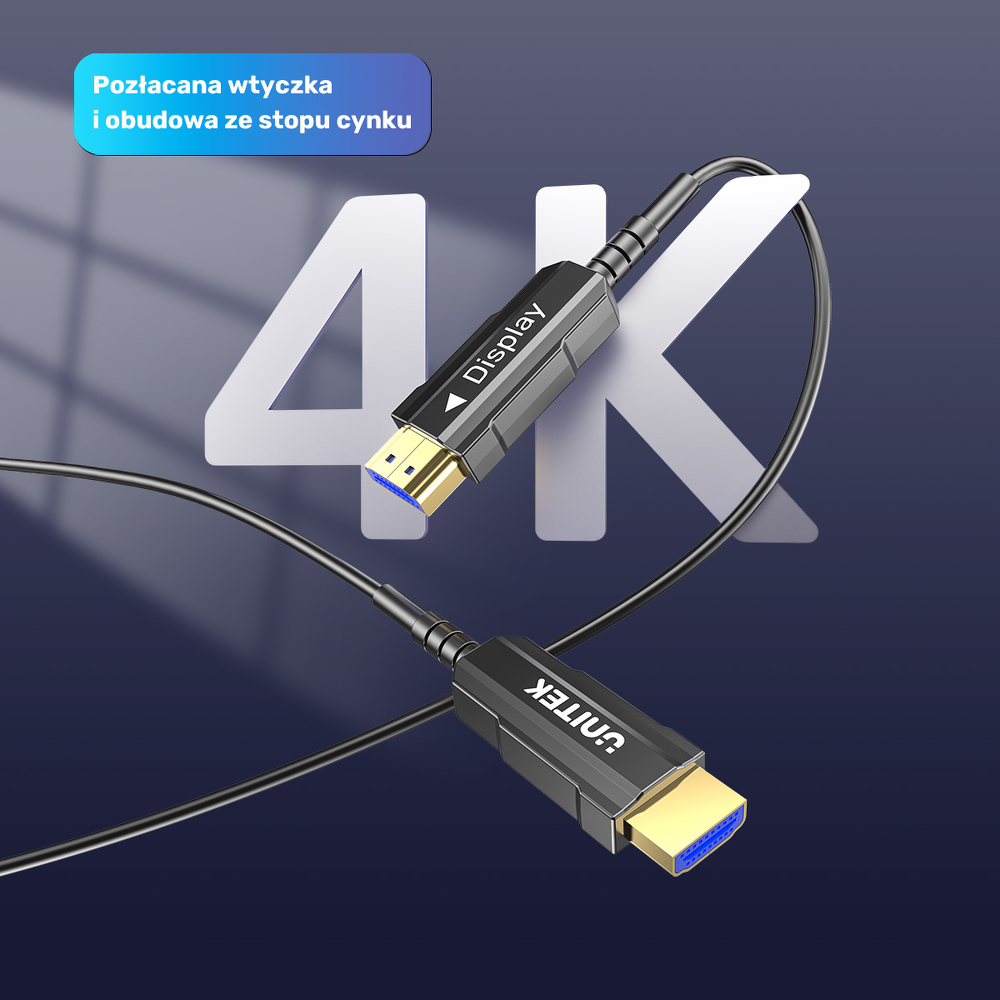Unitek Kabel optyczny HDMI 2.0 AOC 4K 60Hz 7 m-1787702