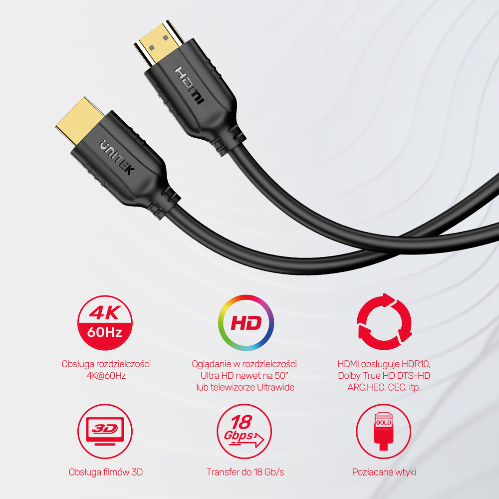 Unitek Kabel HDMI 2.0 4K 60Hz 5m-1639516