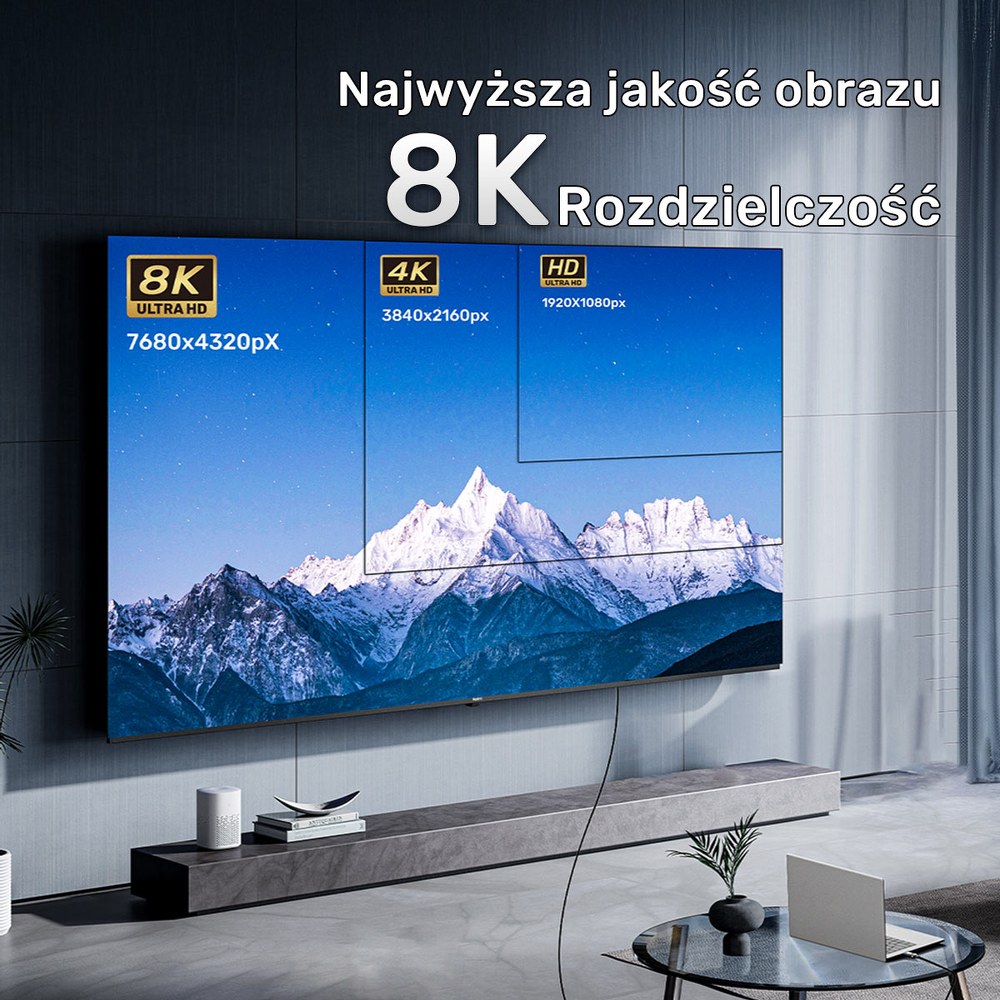 Unitek Kabel optyczny HDMI 2.1 AOC 8K 120Hz 5m-1784942