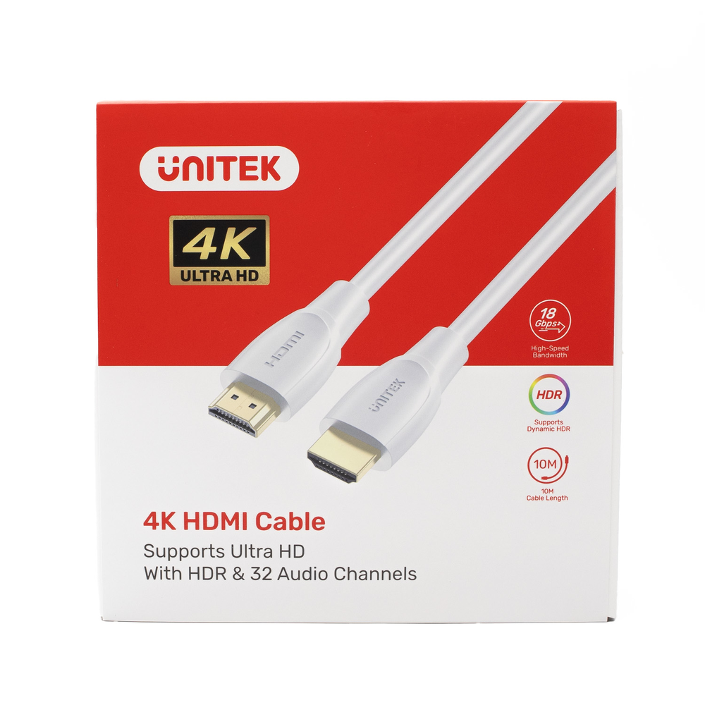 Unitek Kabel HDMI 2.0 4K biały 7,5m-1783620
