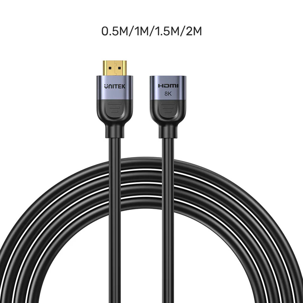 Unitek przedłużacz HDMI (M) - HDMI (F) 2.1, 8K 0,5m-1784774