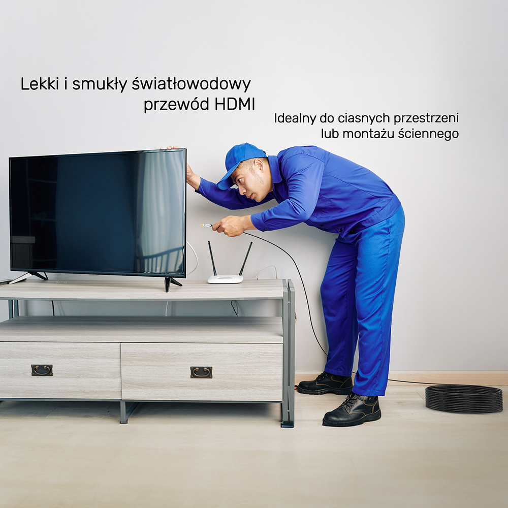 Unitek Kabel optyczny HDMI 2.0 AOC 4K 60Hz 50 m-1787245