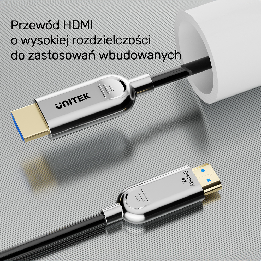 Unitek Kabel optyczny HDMI 2.0 AOC 4K 60Hz 60 m-1787261