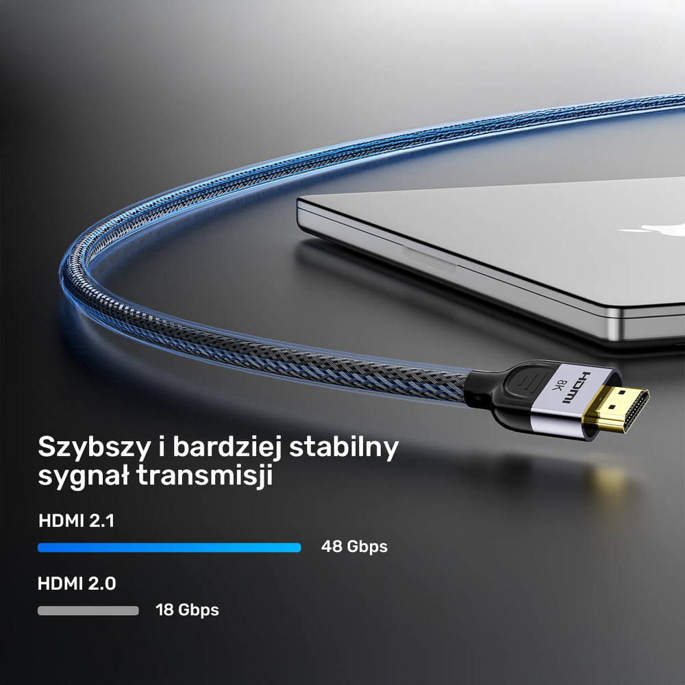 Unitek przewód 8K LUX HDMI 2.1 oplot 8 M-1787809