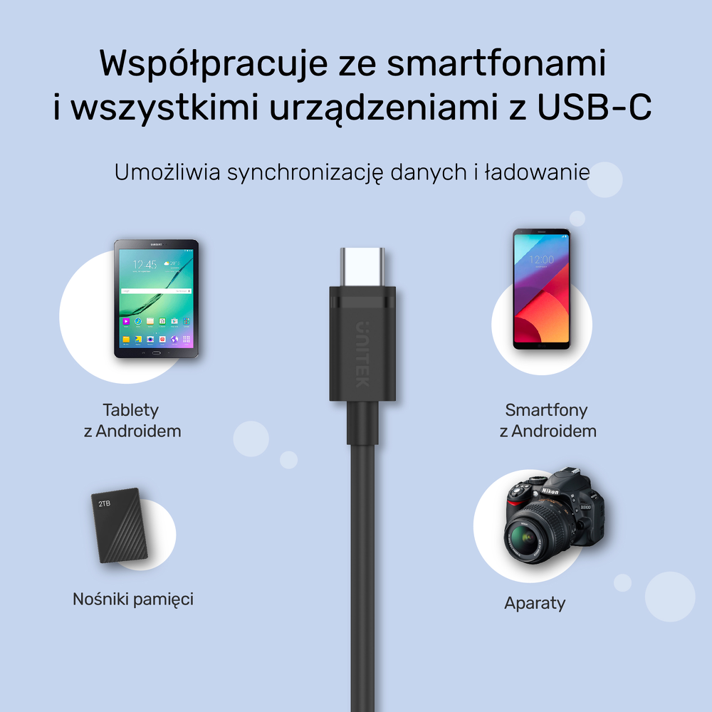 Unitek przewód USB 3.1 typ A - typ C M-M 2 m-1277949