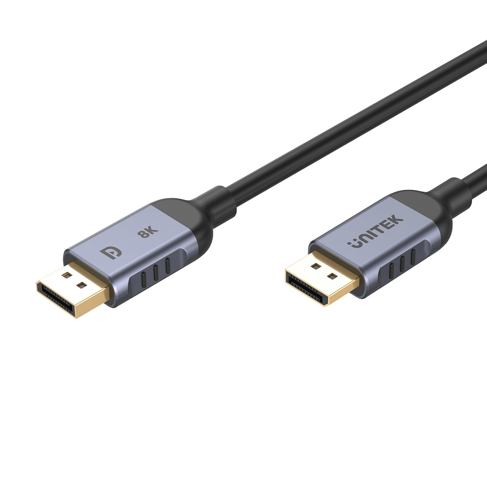 Unitek kabel DisplayPort 1.4 8k 60hz, 4k 240hz, HDR, HDCP 2.3, DSC 1.2, 1m-1783301