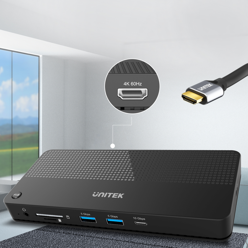 Unitek Przełącznik KVM 4K Hub USB 11 portów-1637500