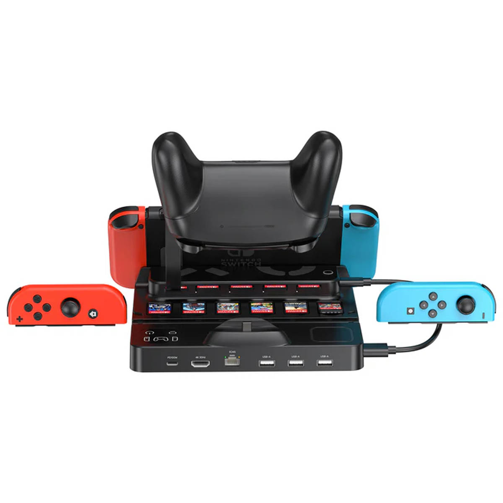 Unitek stacja ładująca Switch z przełącznikiem i czytnikiem kart do gier-1786045