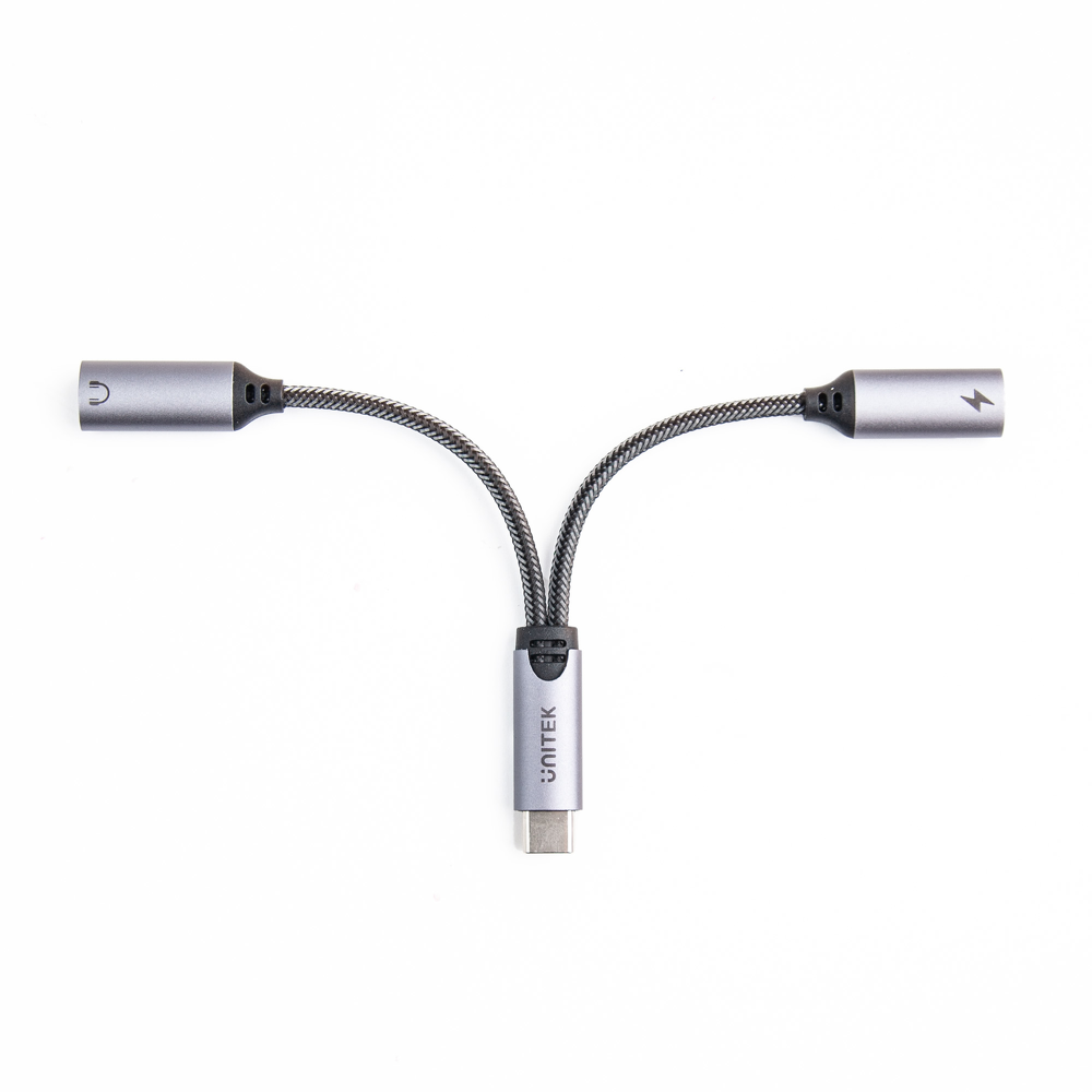 Unitek Adapter USB-C na 2 x port USB-C audio i 18W-1357737