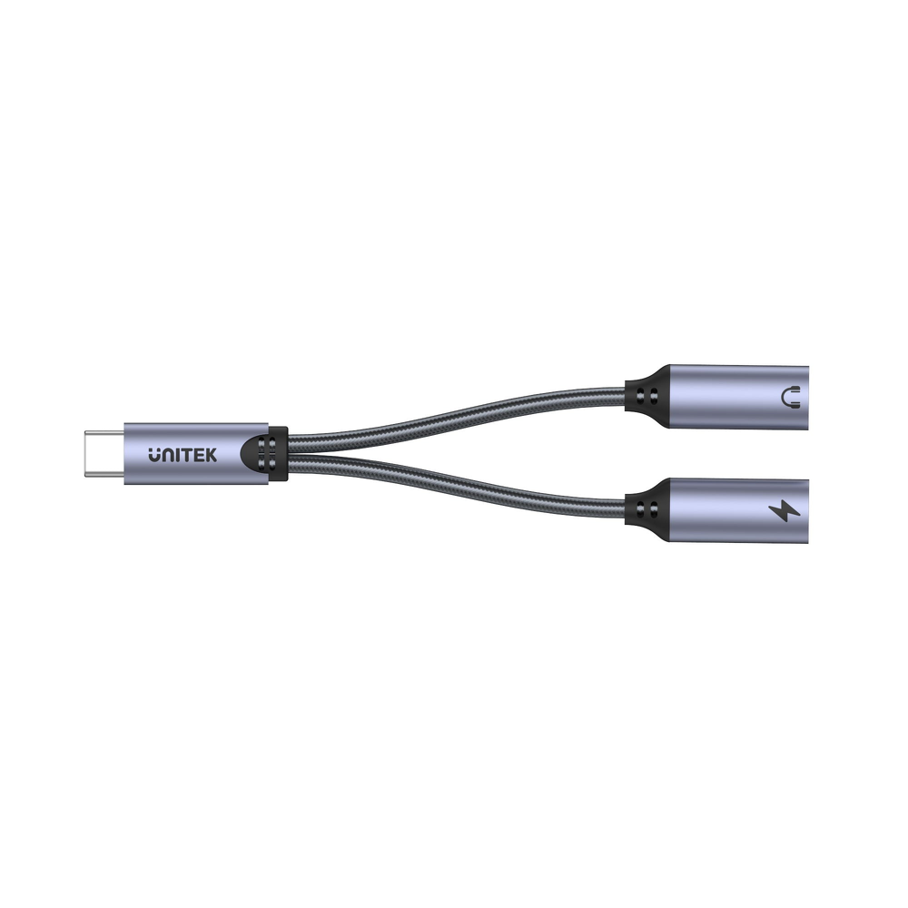 Unitek Adapter USB-C na 2 x port USB-C audio i 18W-1357732