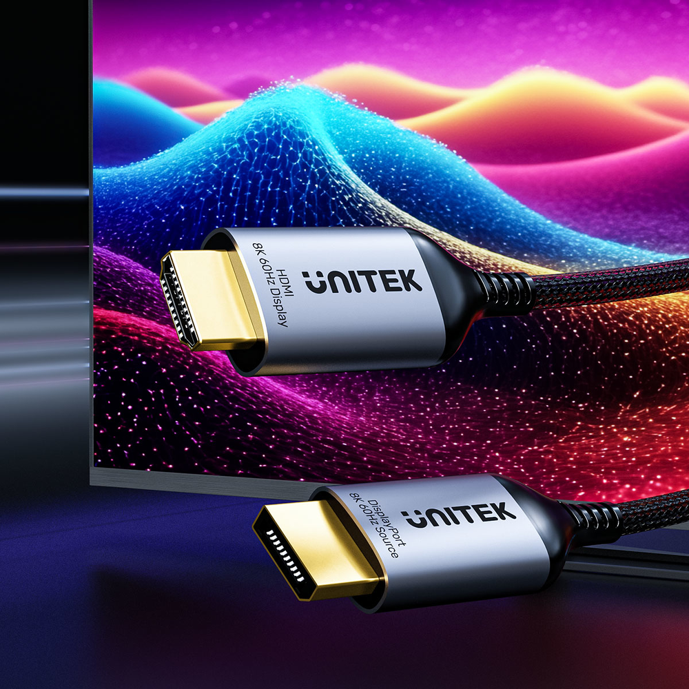 Unitek Kabel DisplayPort 1.4 do HDMI 2.1, 8K, 1,8m-1781775
