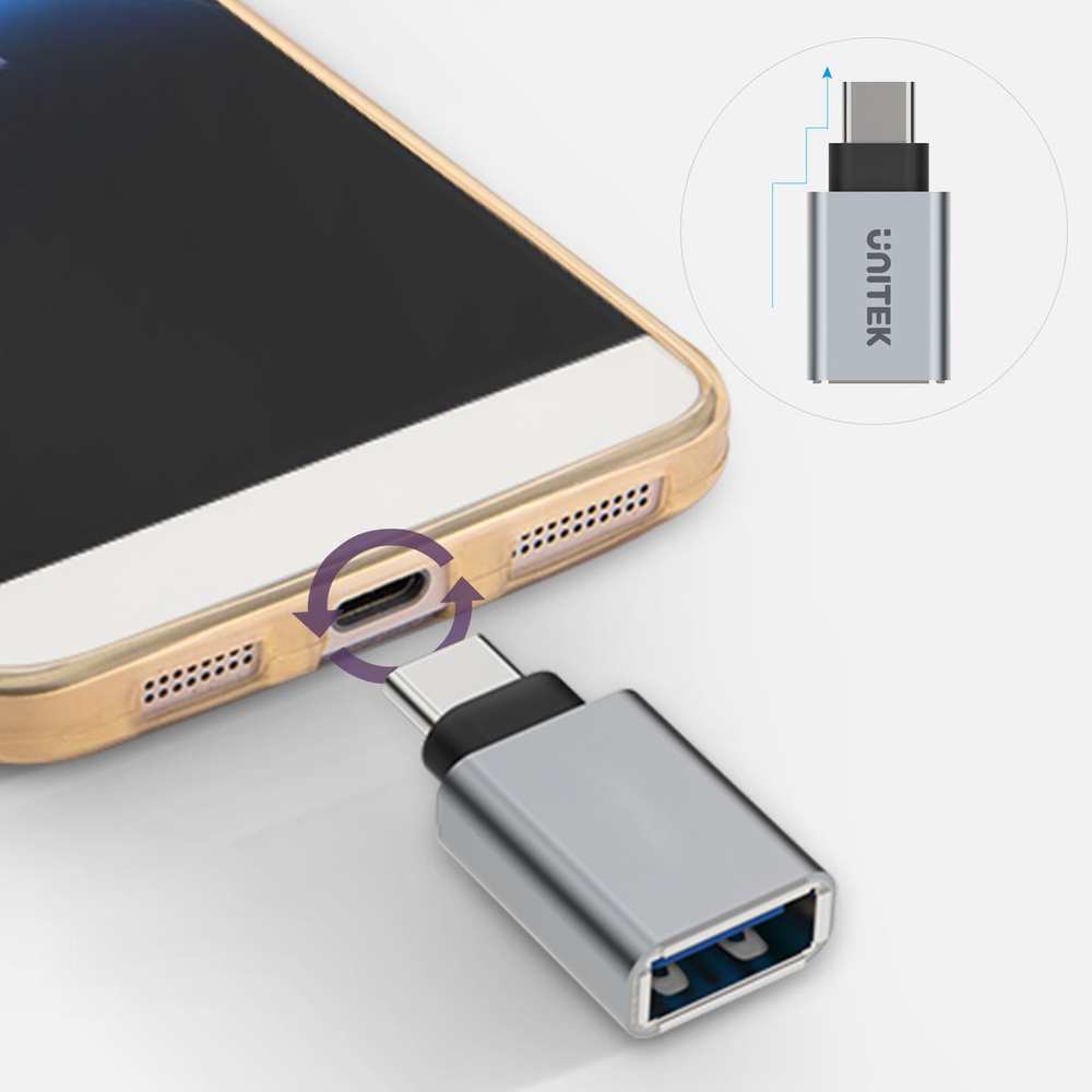 Unitek Y-A025CGY adapter USB TypC do USB (F) ALU-1654065