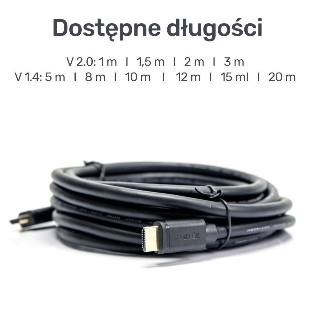 Unitek przewód HDMI 2.0 4K 60Hz Y-C137M 1,5m-1631229