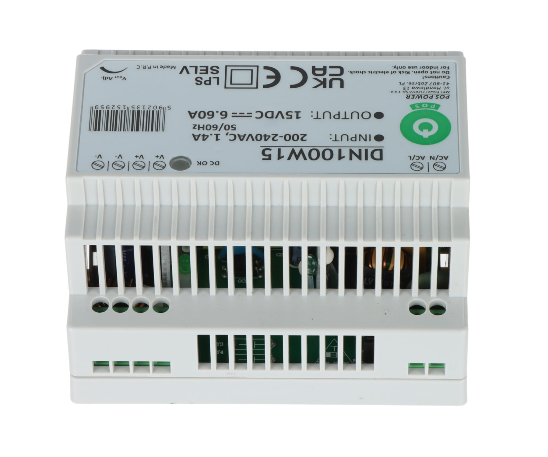 ZASILACZ IMPULSOWY DIN100W15 POS-1773060