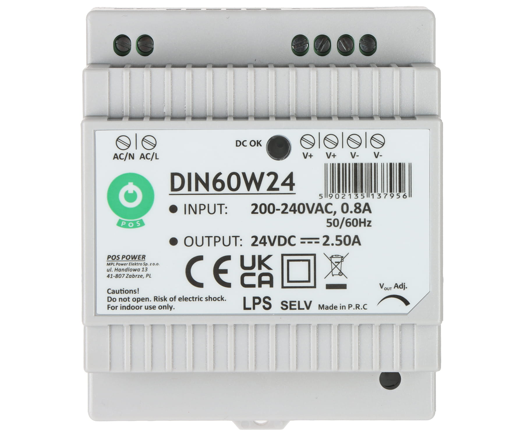 ZASILACZ IMPULSOWY DIN60W24 POS-1775038