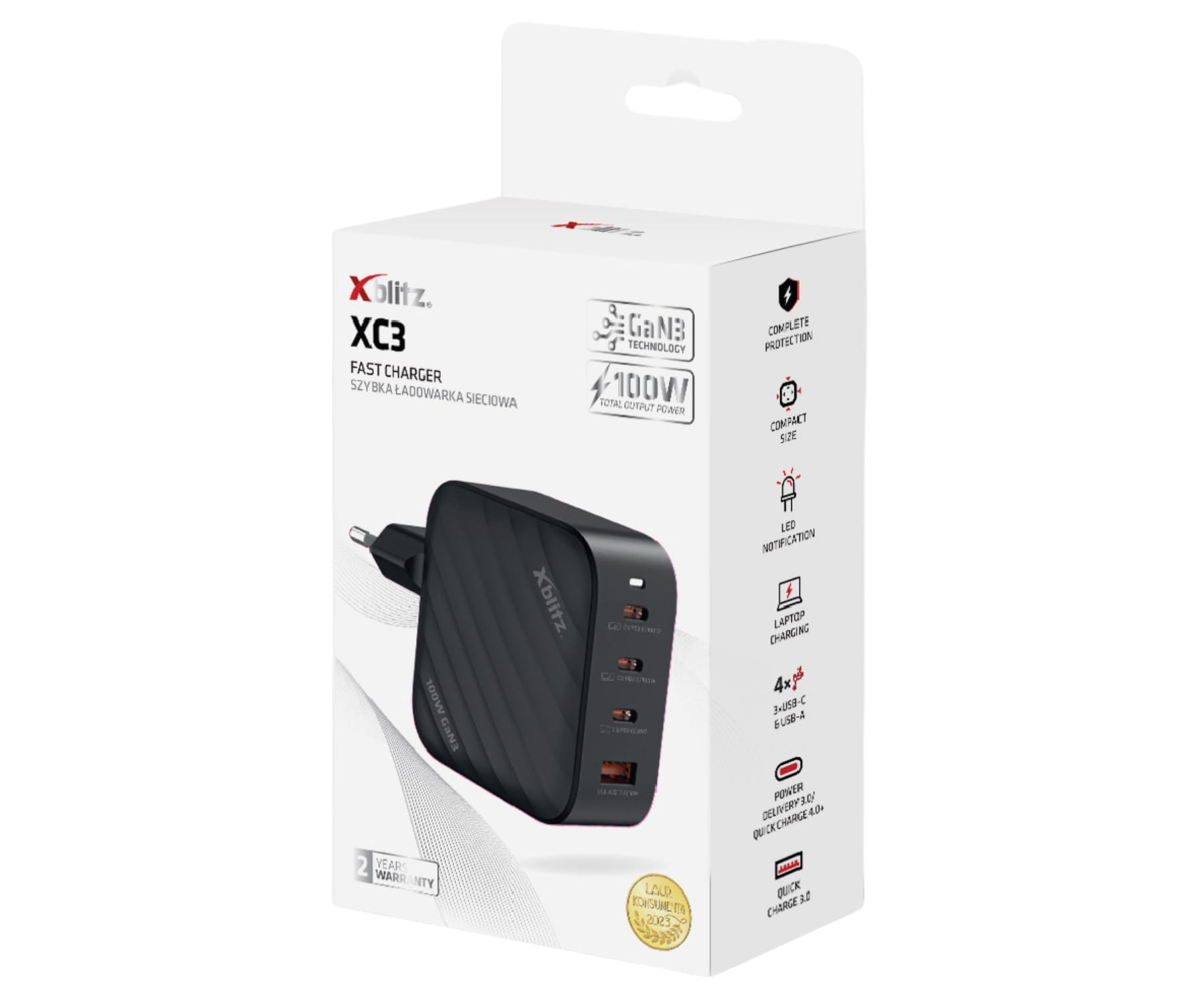 ŁADOWARKA SIECIOWA USB XB-XC3 GaN3 Xblitz-1790437