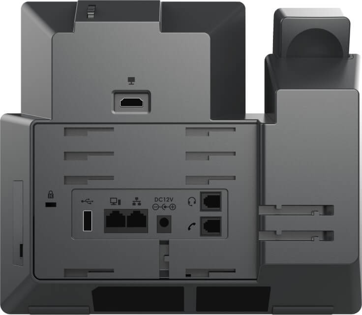 GXV3450 Wideotelefon IP-16 kont SIP-POE-porty GB-LCD 5 cali - Grandstream - widok z tyłu.jpg