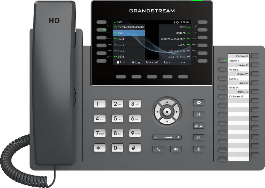 Grandstream GRP2636 – telefon IP – widok z przodu.jpg