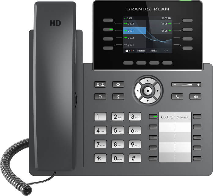 Grandstream GRP2634 – telefon IP – widok z przodu.jpg