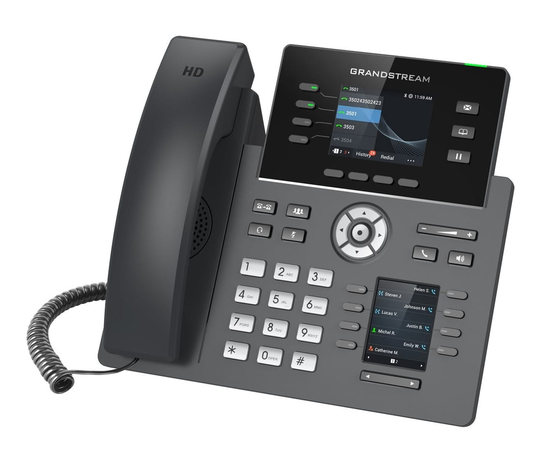 Grandstream GRP2614 – telefon IP – widok pod kątem.jpg
