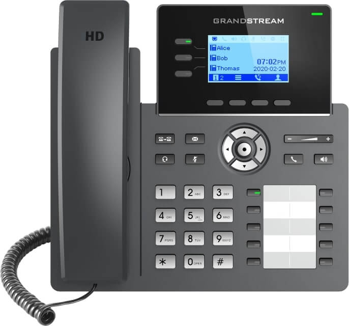Grandstream GRP2604 – telefon IP – widok z przodu.jpg