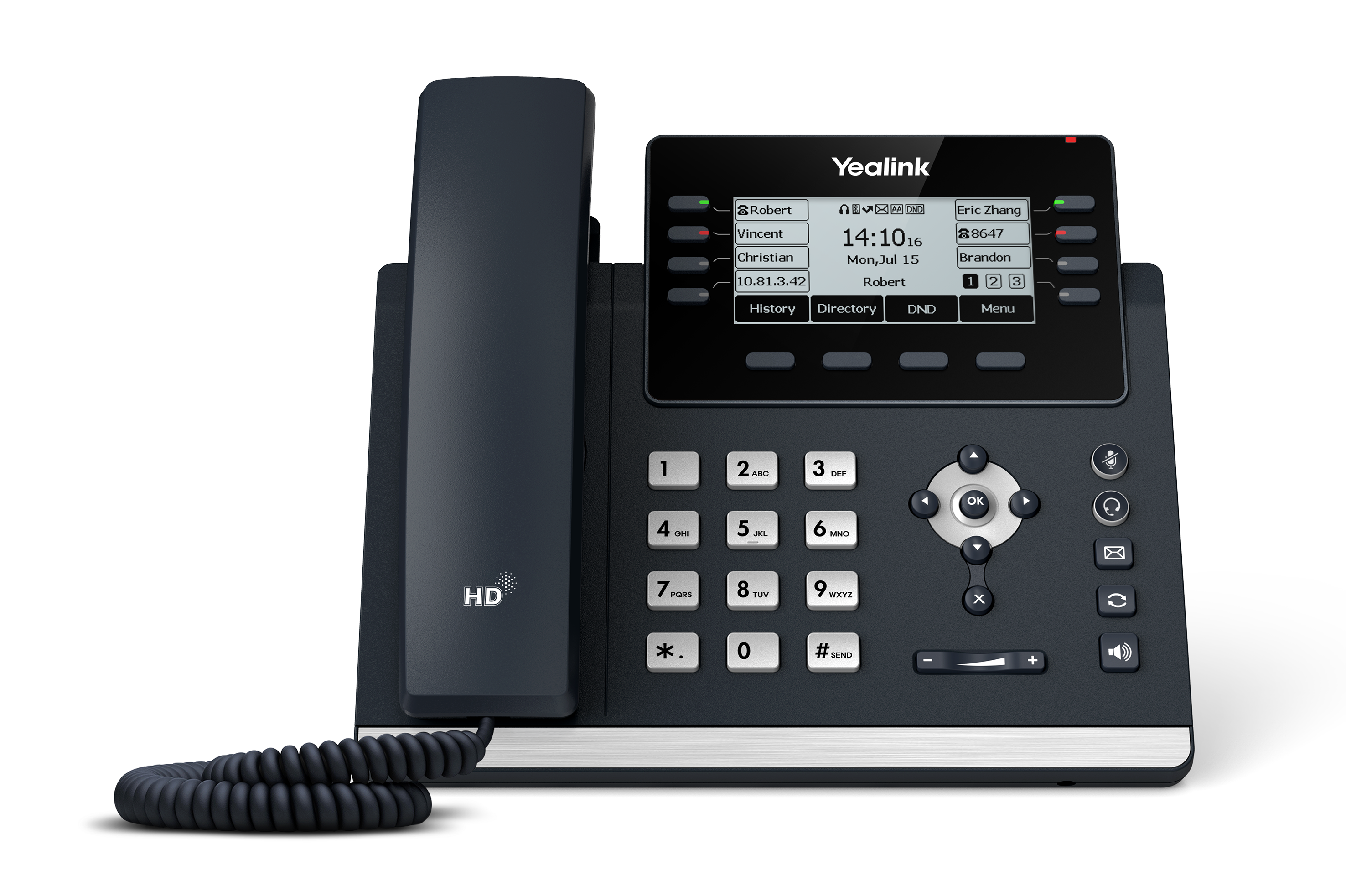 Yealink SIP-T43U – telefon IP – widok z przodu.png