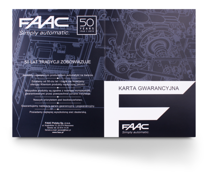Zestaw Handy FDS 24V - FAAC S418 do 5.4m bram dwuskrzydłowych-1775406