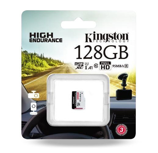 Karta pamięci microSD Kingston High-Endurance UHS-I 128GB 24/7 (rejestratory i monitoring)-1831879
