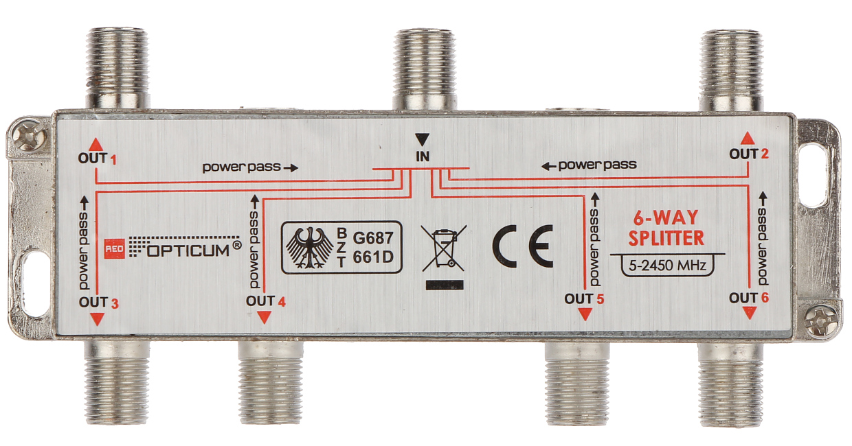 ROZGAŁĘŹNIK RI-6/1F-SAT-OPTI OPTICUM-1335032