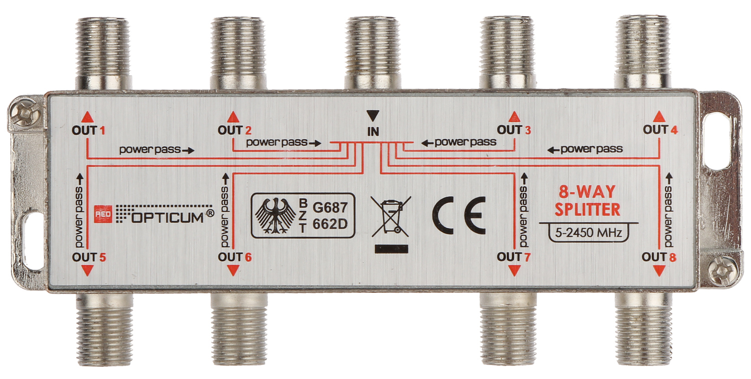 ROZGAŁĘŹNIK RI-8/1F-SAT-OPTI OPTICUM-1335035