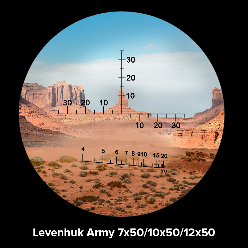 Lornetka Levenhuk Army 10x50 z celownikiem-1570104