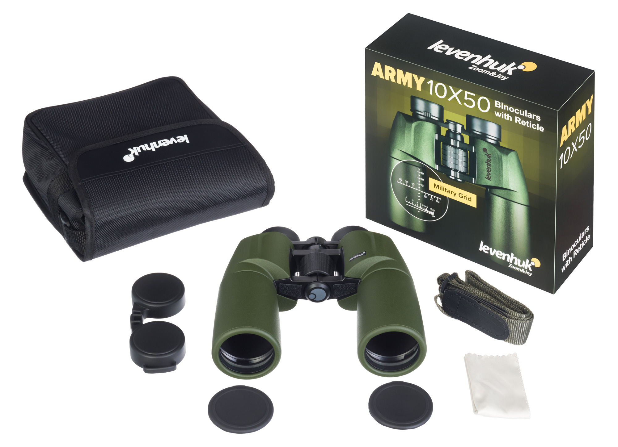 Lornetka Levenhuk Army 10x50 z celownikiem-1569350