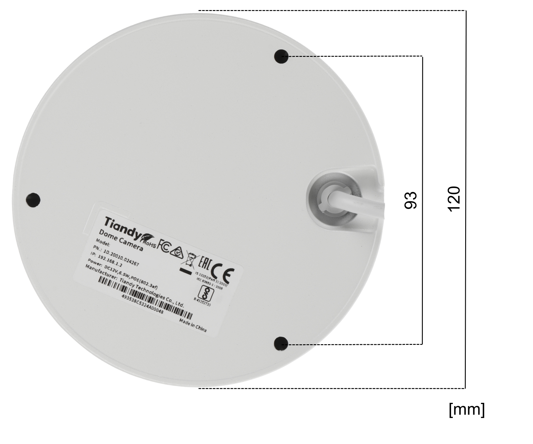 KAMERA IP TC-C35KS 3ERA-28 Color Maker - 5Mpx 2.8mm TIANDY-1955749