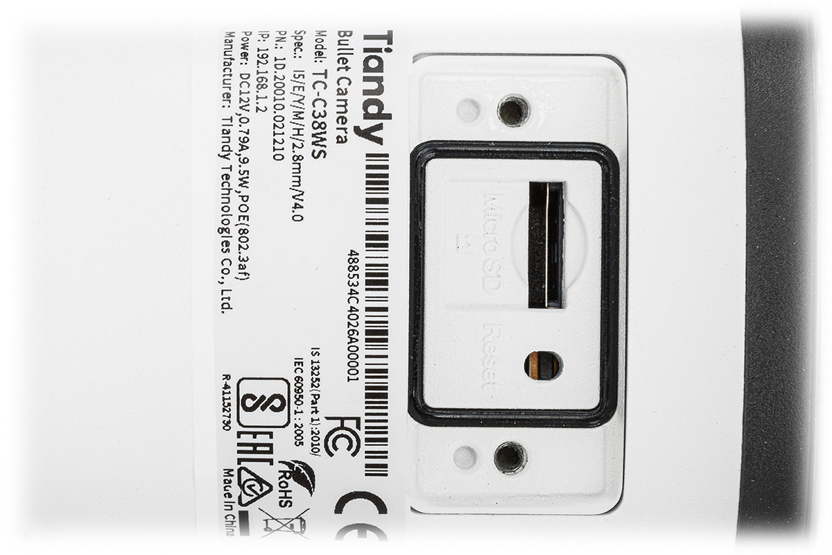 KAMERA IP TC-C38WS SPEC:I5/E/Y/M/H/2.8MM/V4.0 - 8Mpx 4K UHD 2.8mm TIANDY-1957249