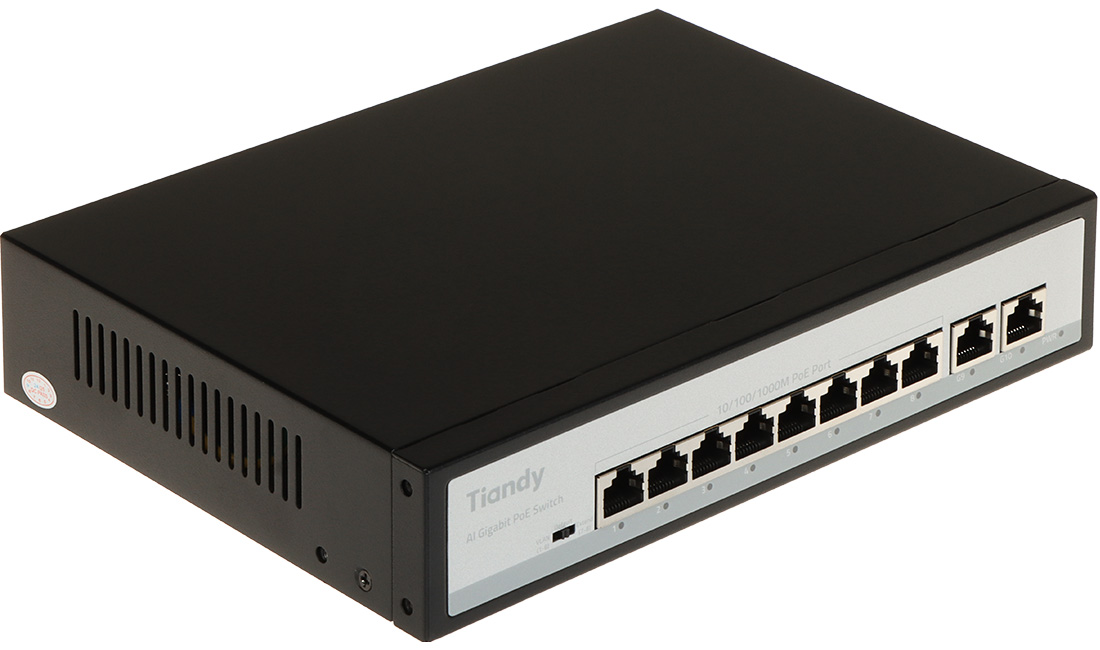 SWITCH POE TC-P3S010 SPEC:G/0820/AT/110 8-PORTOWY TIANDY-1956797