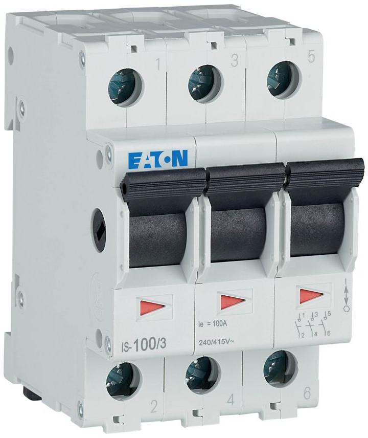 EATON ROZŁĄCZNIK IZOLACYJNY MODUŁOWY 100A 3Z 3P 3M 415V AC IS-100/3-1948186