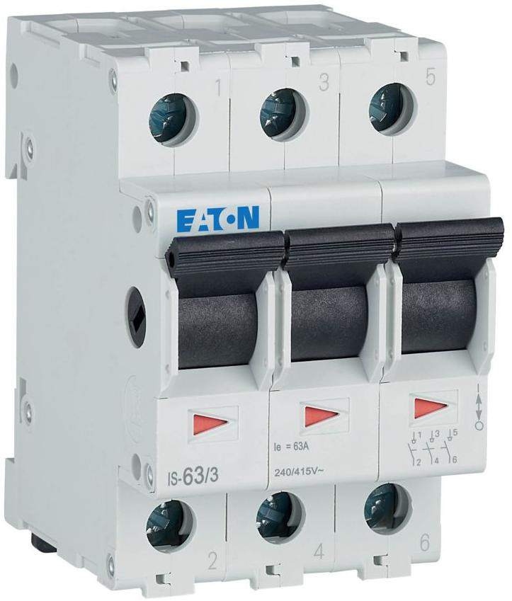 EATON ROZŁĄCZNIK IZOLACYJNY MODUŁOWY 63A 3Z 3P 3M 415V AC IS- 63/3-1948190