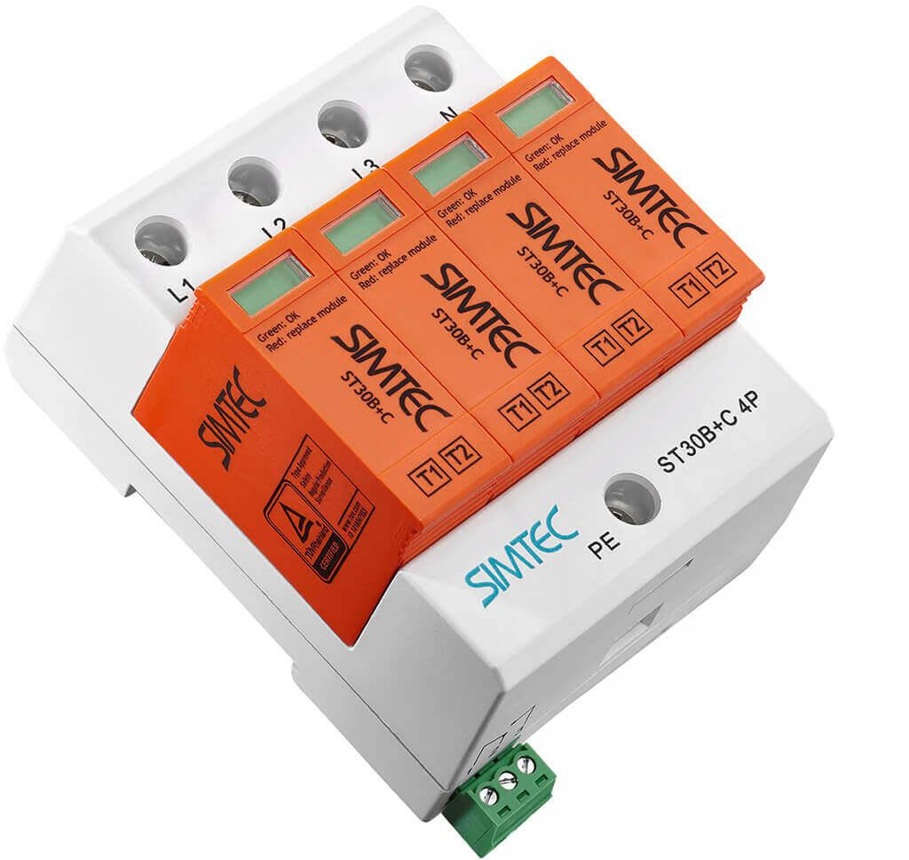 SIMTEC ST30 85201010 - Ogranicznik przepięć T1+T2 4P 30kA 275V-1921205