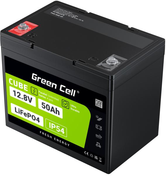AKUMULATOR LITOWO-ŻELAZOWO-FOSFORANOWY LiFePO4 Green Cell Cube 12.8V 50Ah LFPGC12V50AH-1853376
