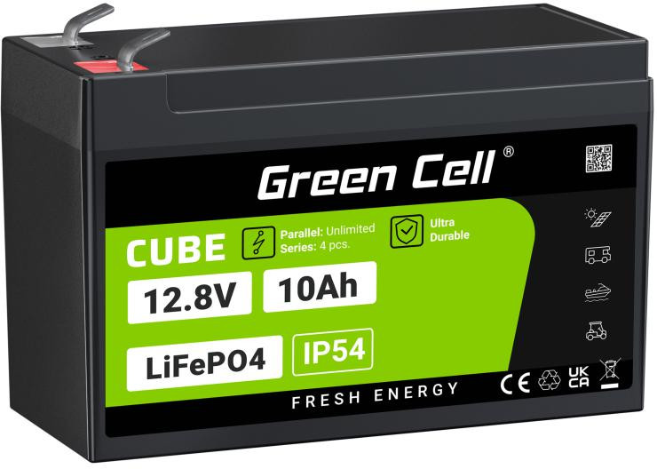 AKUMULATOR LITOWO-ŻELAZOWO-FOSFORANOWY LiFePO4 Green Cell Cube 12.8V 10Ah LFPGC12V10AH-1917850