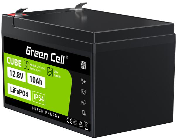 AKUMULATOR LITOWO-ŻELAZOWO-FOSFORANOWY LiFePO4 Green Cell Cube 12.8V 10Ah LFPGC12V10AH-1853605