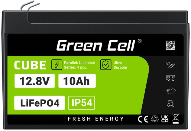 AKUMULATOR LITOWO-ŻELAZOWO-FOSFORANOWY LiFePO4 Green Cell Cube 12.8V 10Ah LFPGC12V10AH-1917852