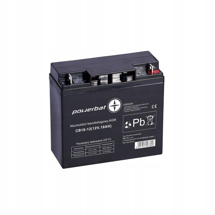 Akumulator AGM POWERBAT CB 12V 18Ah-1946857